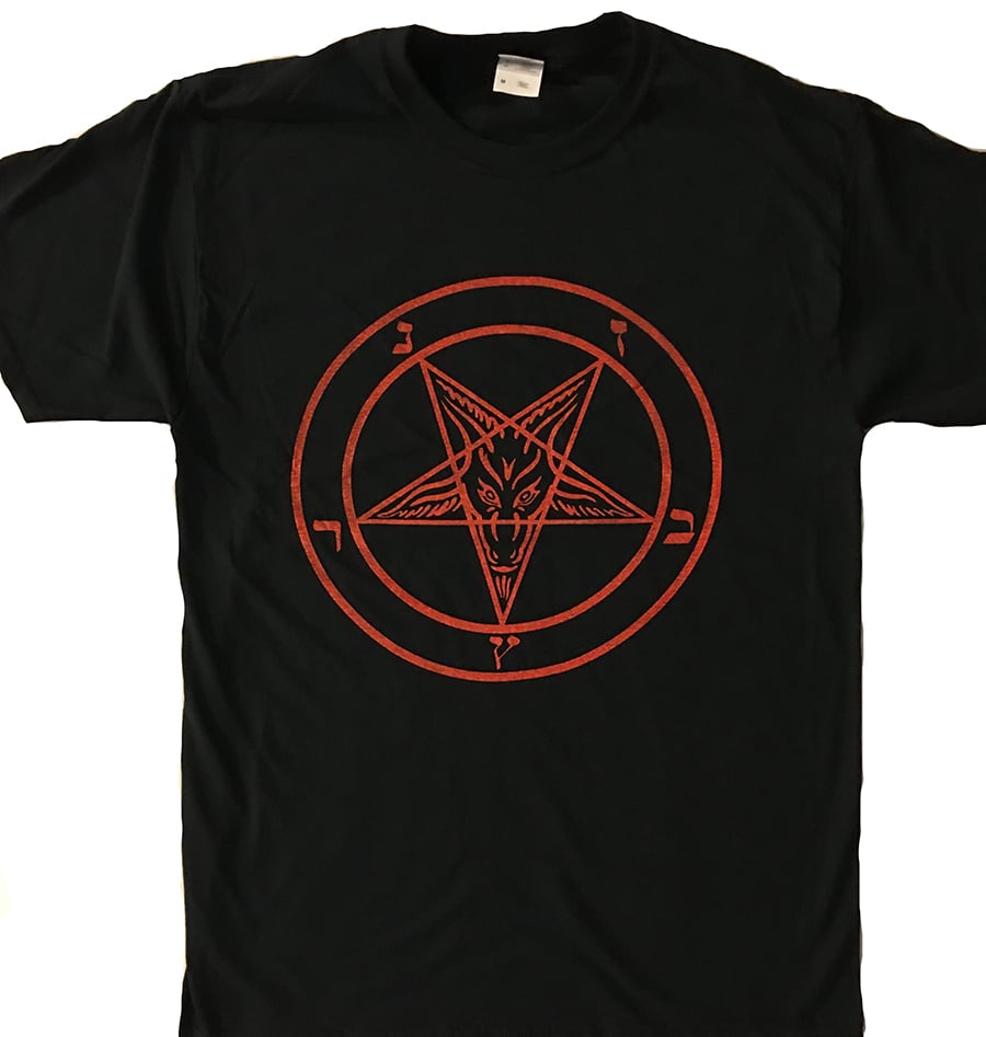 Image of Pentagram - T shirt with Red Print