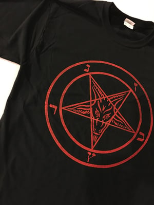 Image of Pentagram - T shirt with Red Print