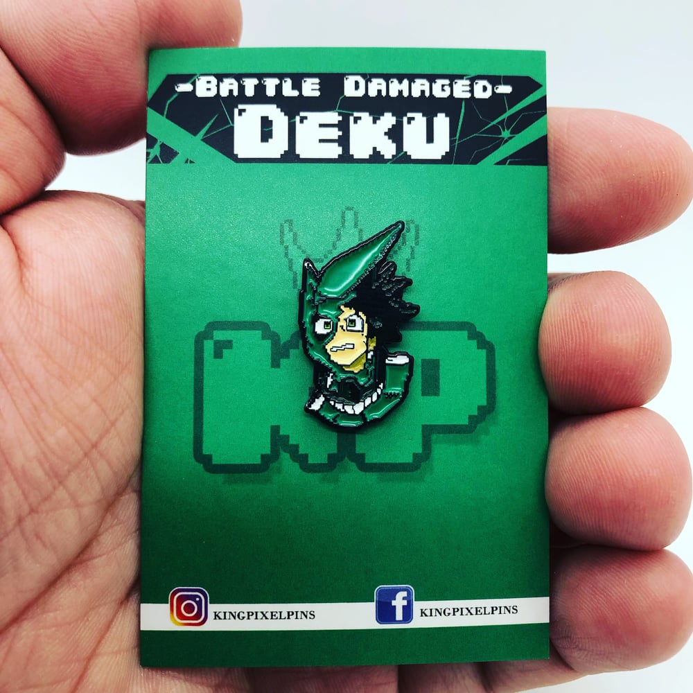 Image of 1" Battle Damaged Deku Pixel Pin