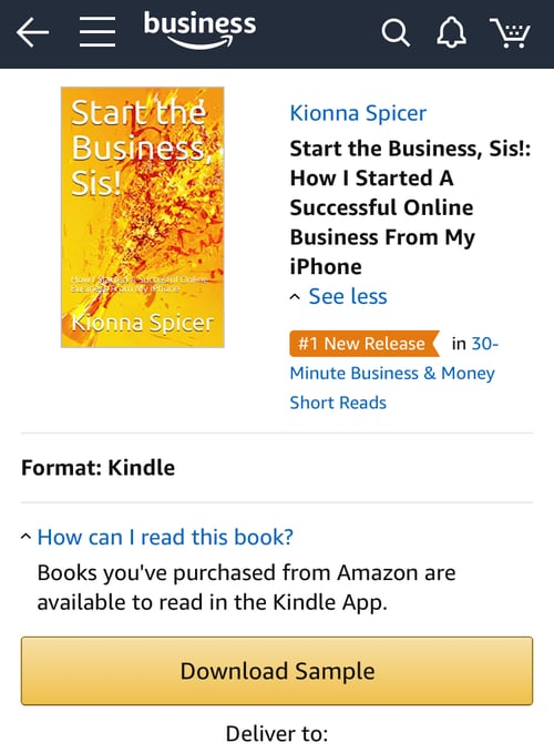 Image of Start the Business, Sis!: How I Started A Successful Online Business From My iPhone