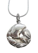 Image of Sterling Silver “Inca Wall” Pendant with Snake Chain