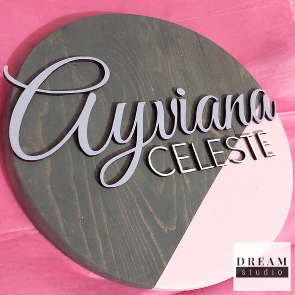 Image of Custom name round 