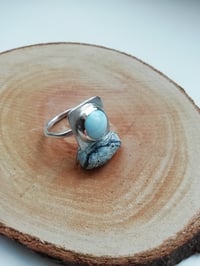 Image 3 of Pale Blue Round Square Ring