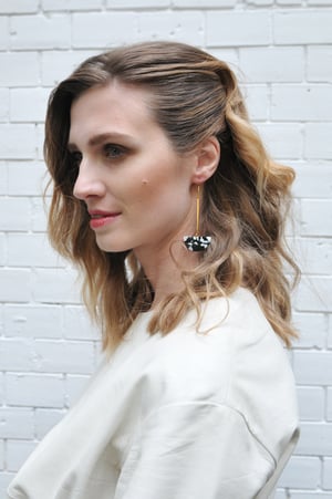 Image of Semi-Circle Earrings Long