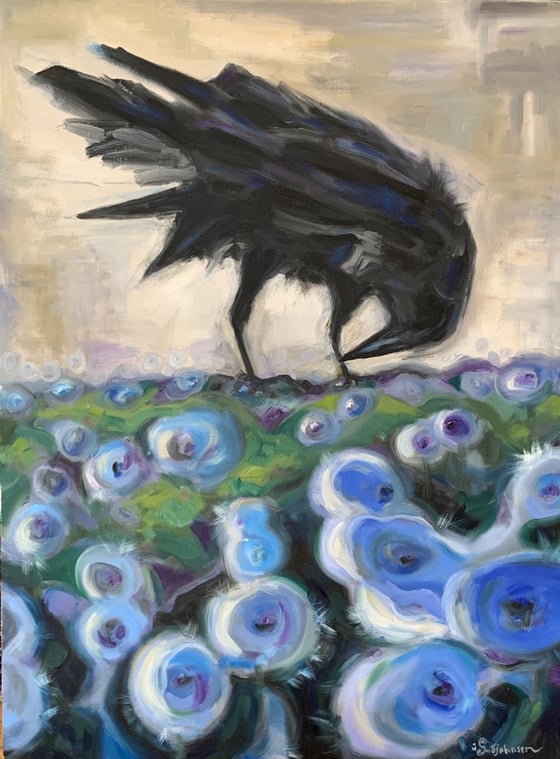 Image of Krummi & fífur - Raven & cottongrass