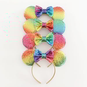 Image of Rainbow Sequin Mouse Ears 