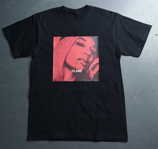Image of BLACK 'FLAME' T SHIRT