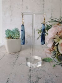 Image 3 of Elongated Ocean Mist Earrings