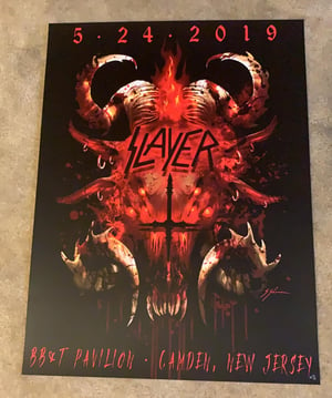 Official SLAYER 'Jersey Hell Beast' Limited Edition New-Jersey Tour Poster.