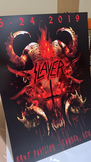 Official SLAYER 'Jersey Hell Beast' Limited Edition New-Jersey Tour Poster.