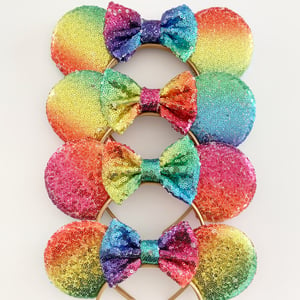 Image of Rainbow Sequin Mouse Ears 