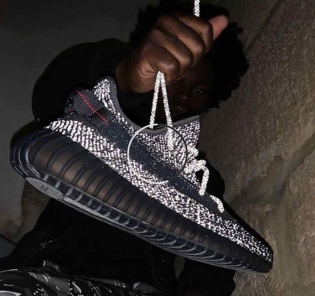yeezy pirate black v2 reflective