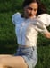Image of June Silk Blouse in off white 