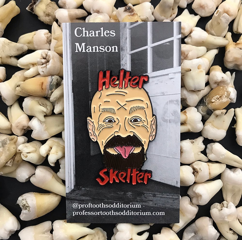 Image of Cult Leader Charles Manson Soft Enamel Pin