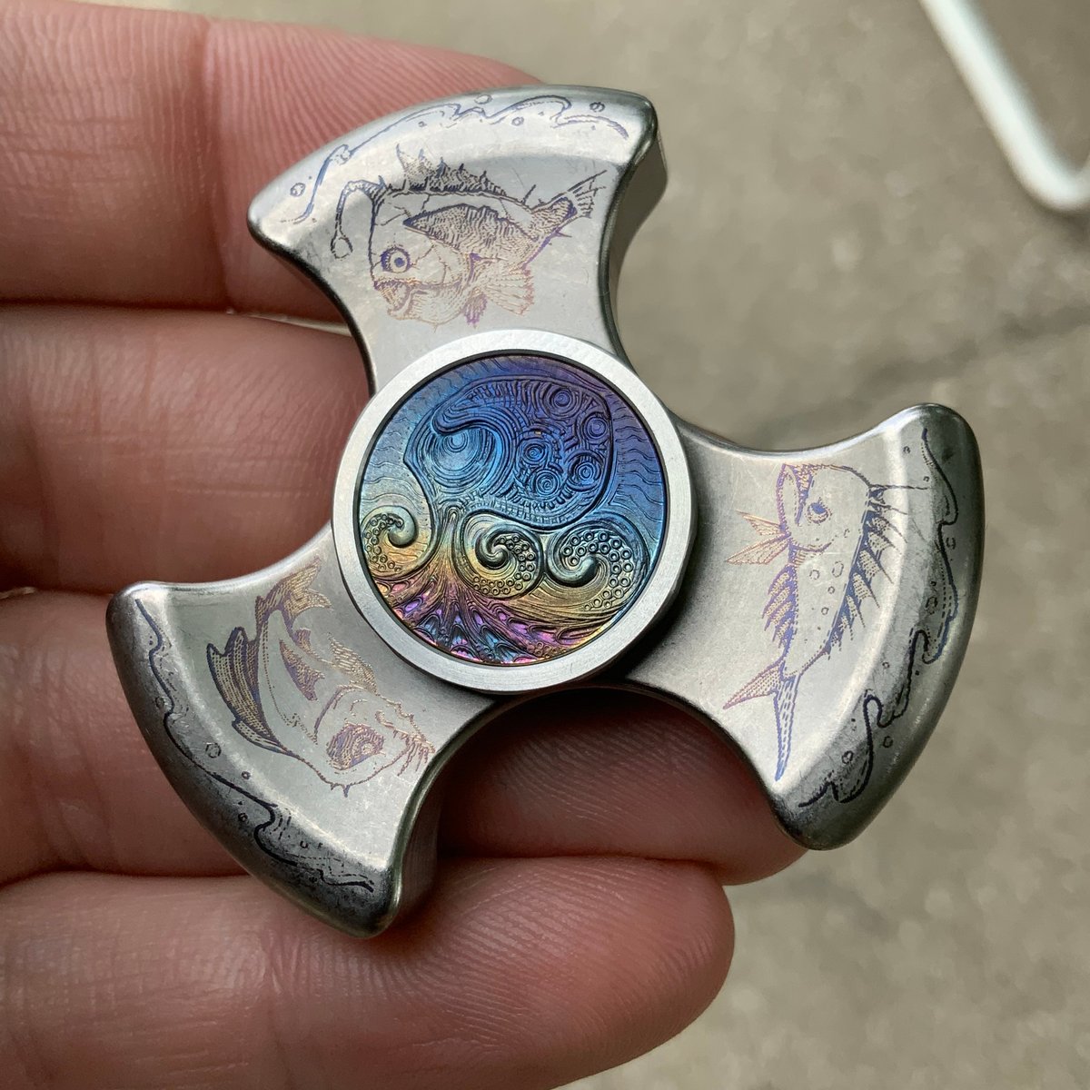 Titanium AngrFish2 buttons Harpuahound