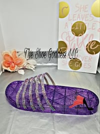 "Purple Rain" Purple Sparkle Slides