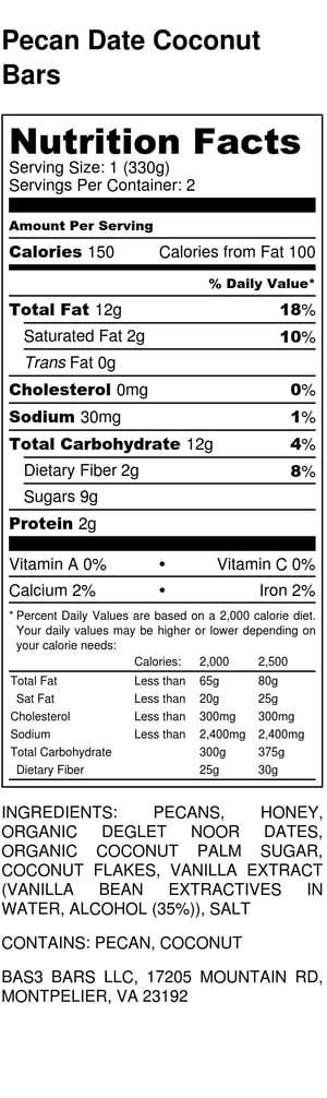 Image of Pecan Date Coconut Bar (5-Pack)