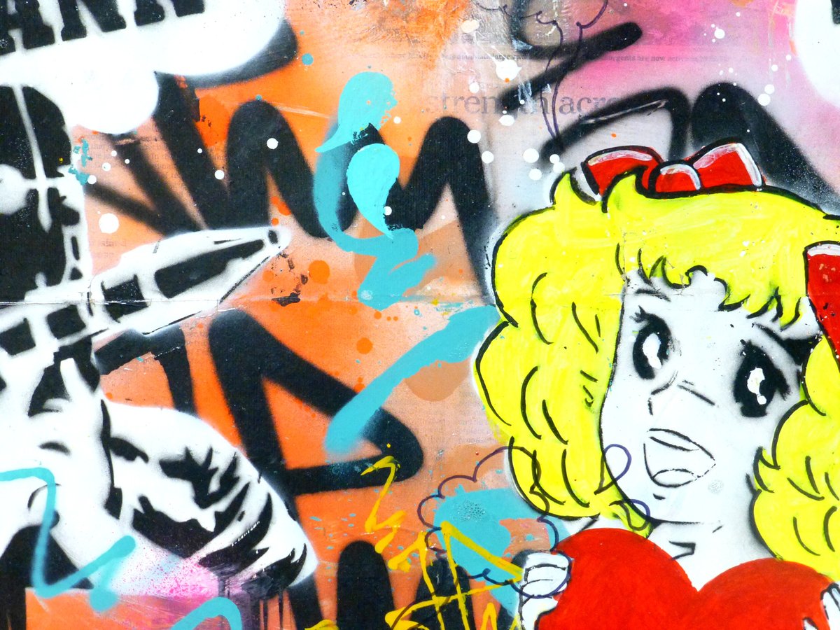 Image of ORIGINAL ARTWORK PASTE UP ON CANVAS LONDRES 2010