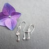 Music Note Silver Earrings