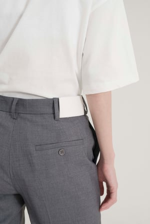 Image of IMPLY - Classic Cropped Trousers (Grey)