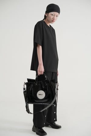 Image of IMPLY - Geometric Patent Leather Tote Bag
