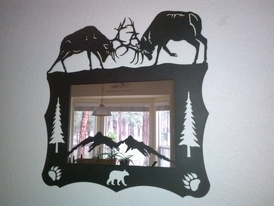 Image of DUELING ELKS MIRROR
