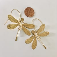 Image 2 of Quartz Dragonfly Earrings