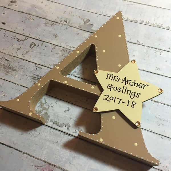 Image of Freestanding Teacher Letter