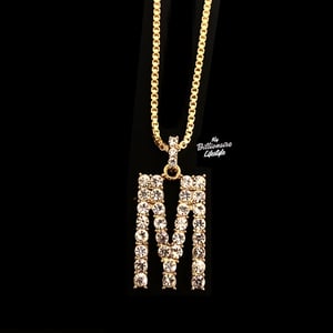 Image of Bling Letter on Box Chain