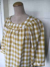 Image 2 of The Mustard Check Smock Top