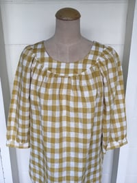 Image 3 of The Mustard Check Smock Top