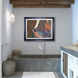 Image of 20thC French Oil Painting, 'Rock Pooling'