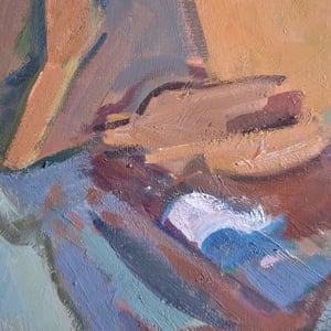 Image of 20thC French Oil Painting, 'Rock Pooling'