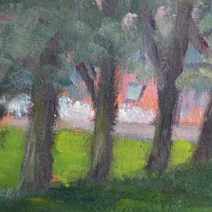 Image of 1945, Oil on Board, 'Afternoon in the Park,' Georges Guerin (1910-)