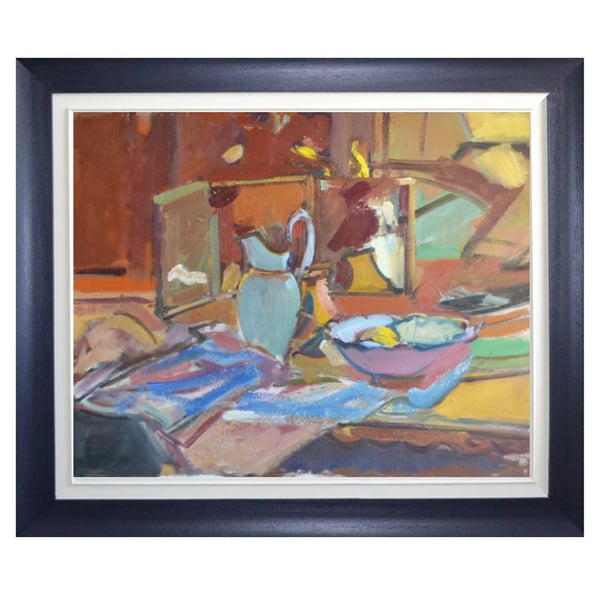 Image of French Still life Painting, 'Blue Jug.'