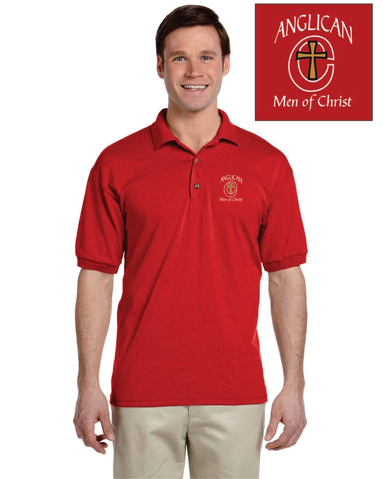 Image of Anglican Men of Christ Polo with Left Crest Embroidery