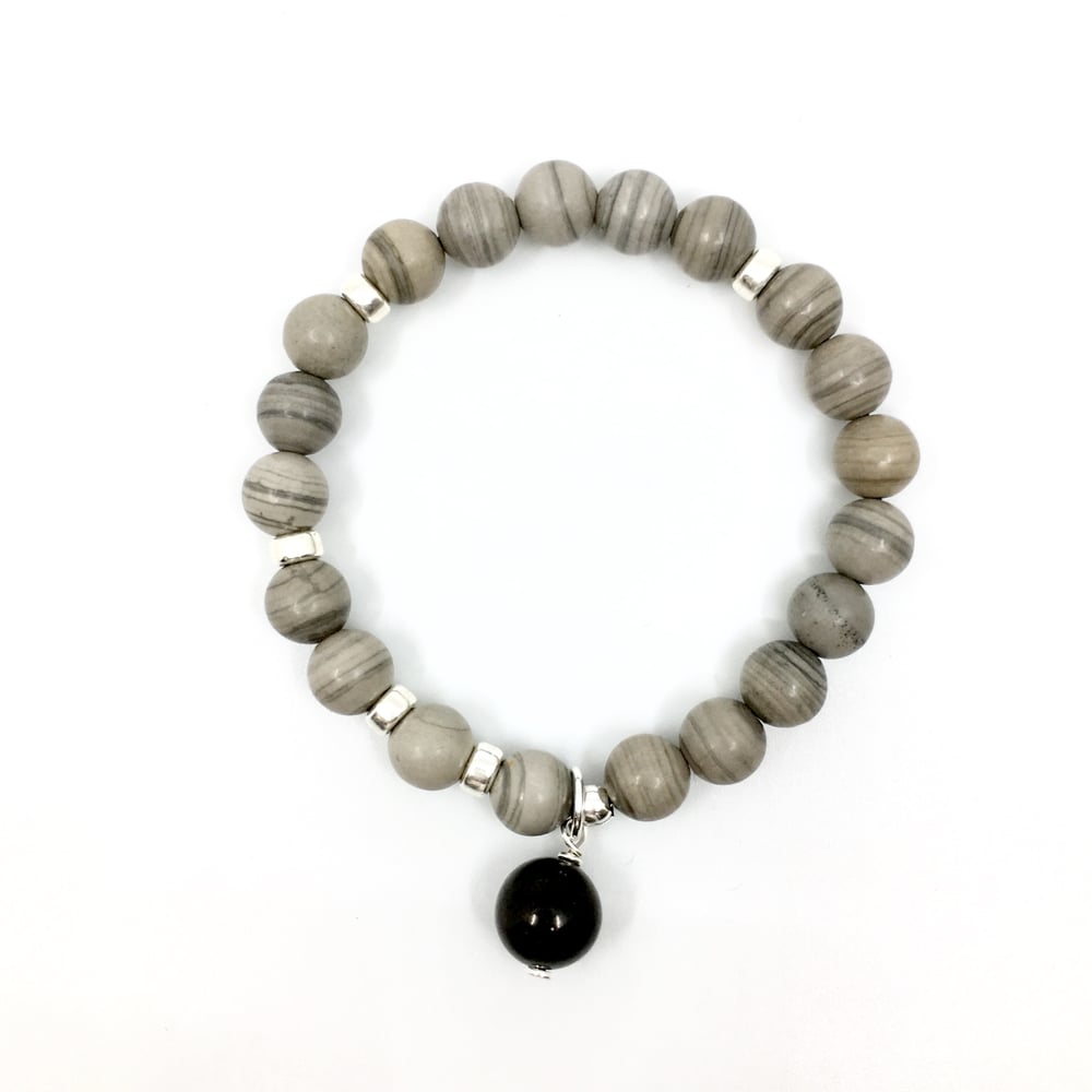 Image of New! Serpeggiante (Wood Jasper) Wrist Mala