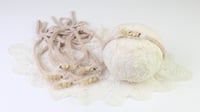 Image 2 of Beige Braided Mohair Tieback with Jersey Ends