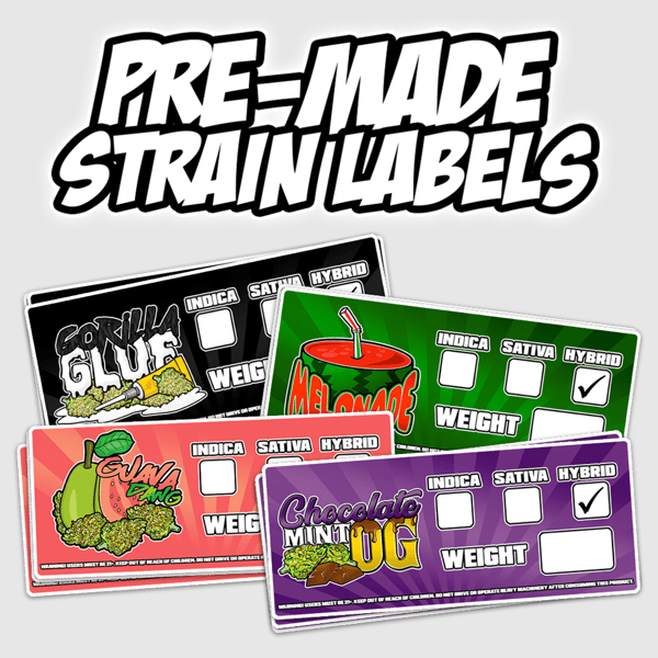 Image of Pre-Made Custom Medi Strain Labels