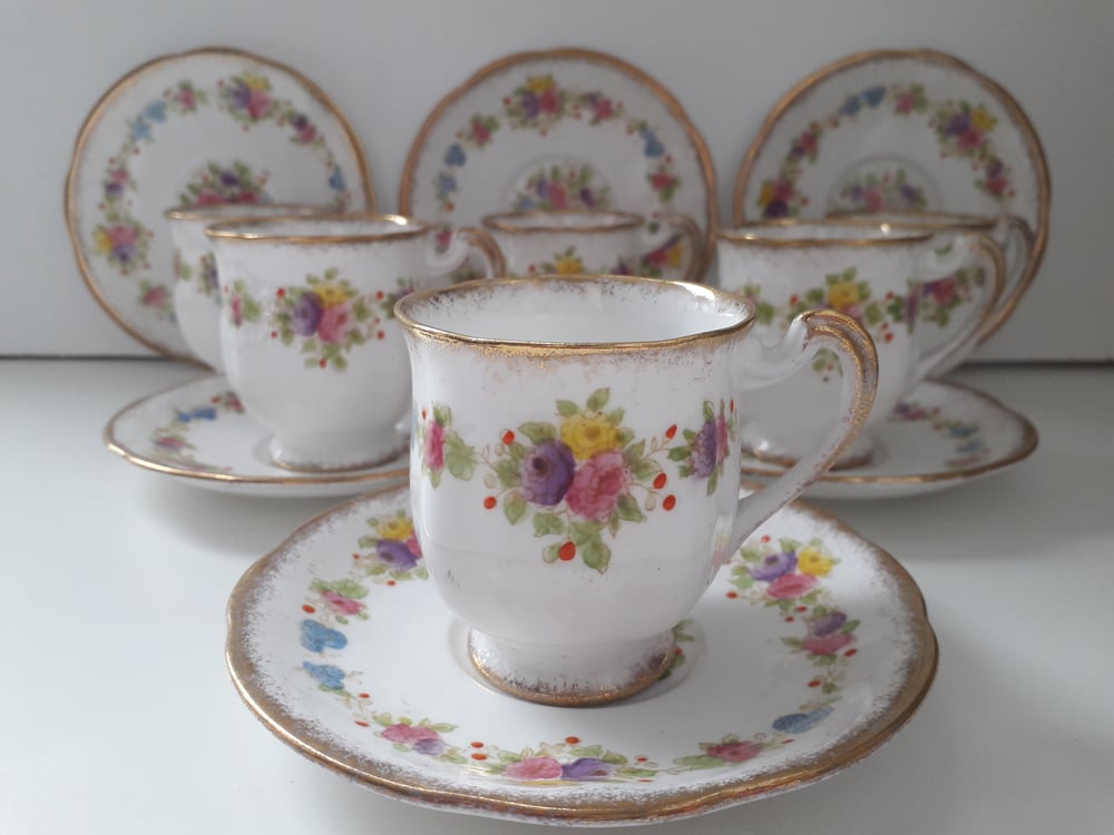 Image of Royal Stafford Demitasse cups and saucers (6). set