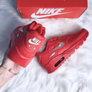 Image of Swarovski Nike Air Max 90 Casual Shoes Red customized with SWAROVSKI® Xirius Rose-Cut Crystals.