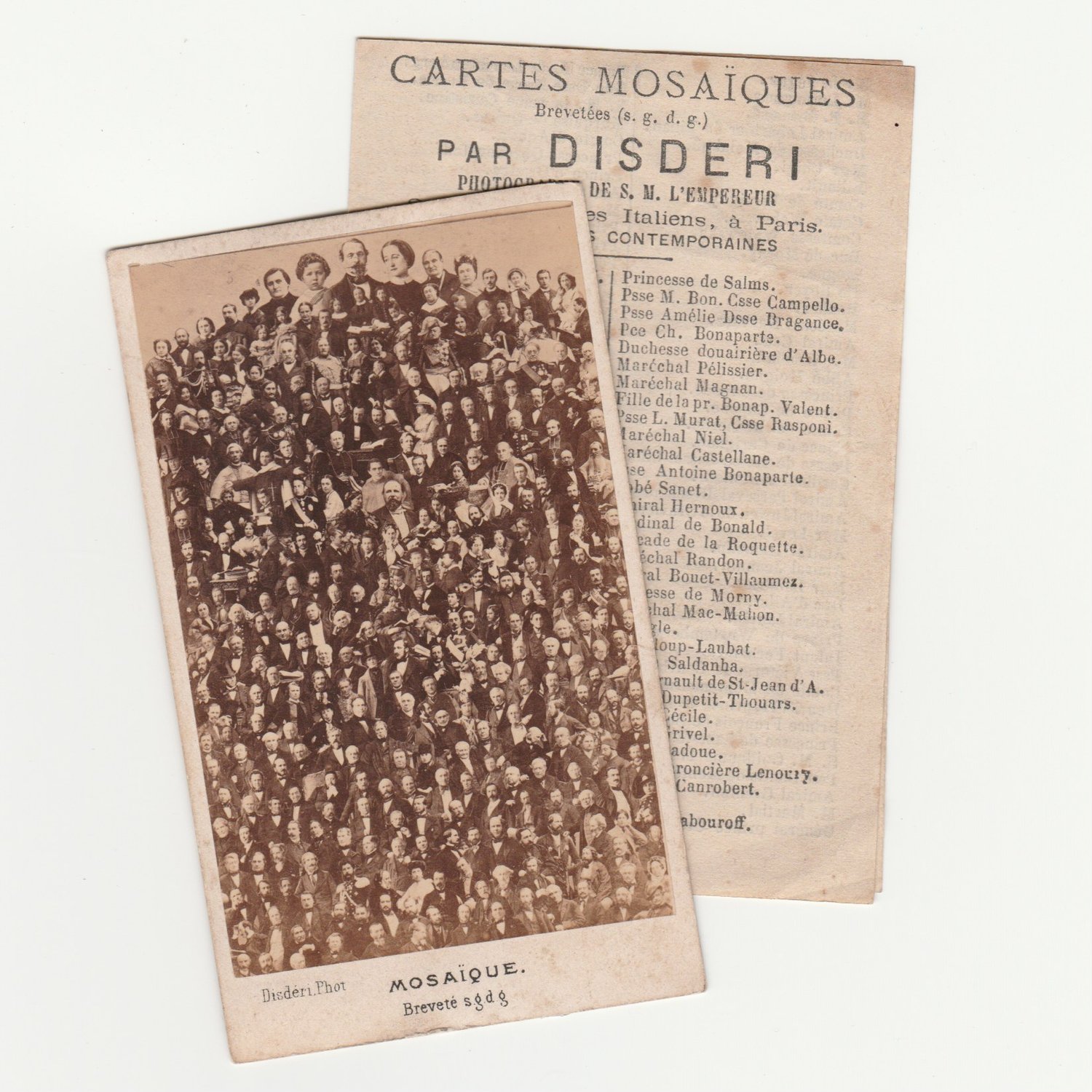 Image of Disdéri: Mosaique of Napoleon III and his court, ca. 1865