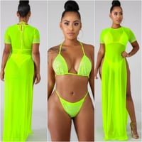 Image 2 of Rhinestone bathing suit set