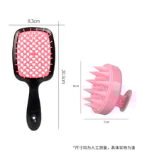 Image 20 of 1/2pcs set Scalp Massage Comb Hollow Out Comb Shampoo Massage Brush For Bath Hair Washing Spray Bott