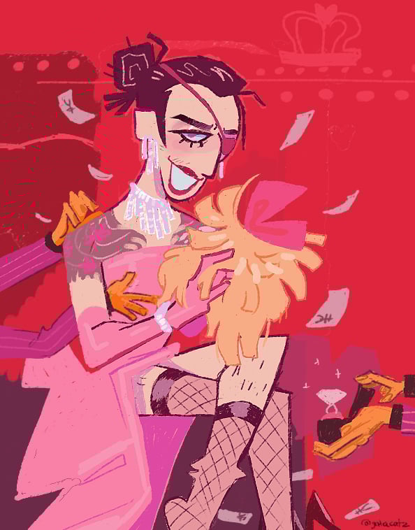Image of material girl postcard print