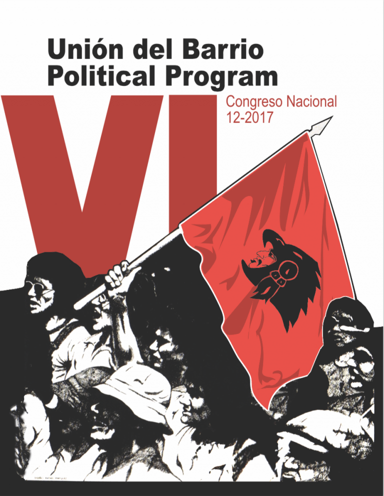 Image of Unión del Barrio Political Program in English, Zapata Poster, and Informational Flyer