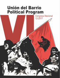 Unión del Barrio Political Program in English, Zapata Poster, and Informational Flyer