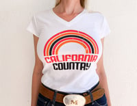 Image 2 of California Country Womens Tee - White V Neck