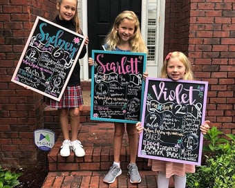 Image of First Day of School Chalkboard Sign