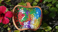 Colorful dotted Acacia Large wooden tray by Alberto Martín